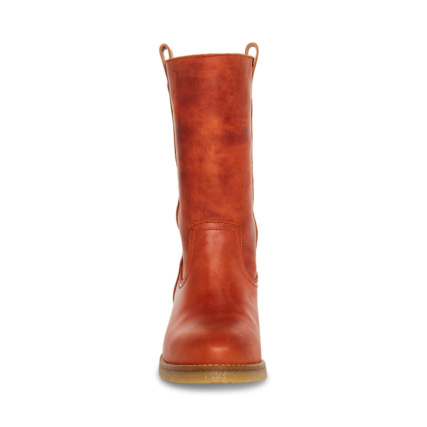 Botas Altas Steve Madden Winny Rust Cuero Mujer Marrones | ES ER94S6